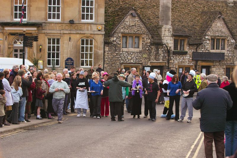 The race organiser getting everyone ready