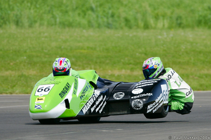 Castle Combe Green Sidecar Taking Off T2E0172