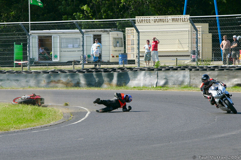 Castle Combe Superbikes Accident Man Falling Off Bike A8V0188
