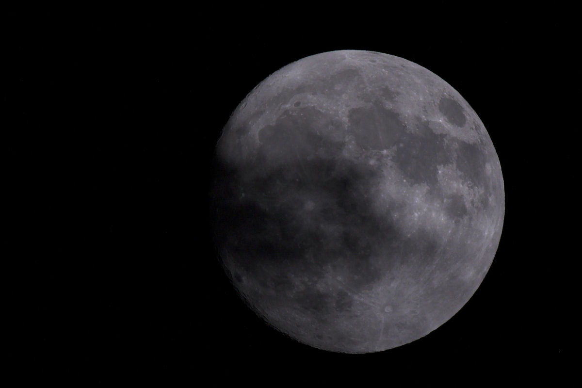 Moon With Cloud Passing In Front