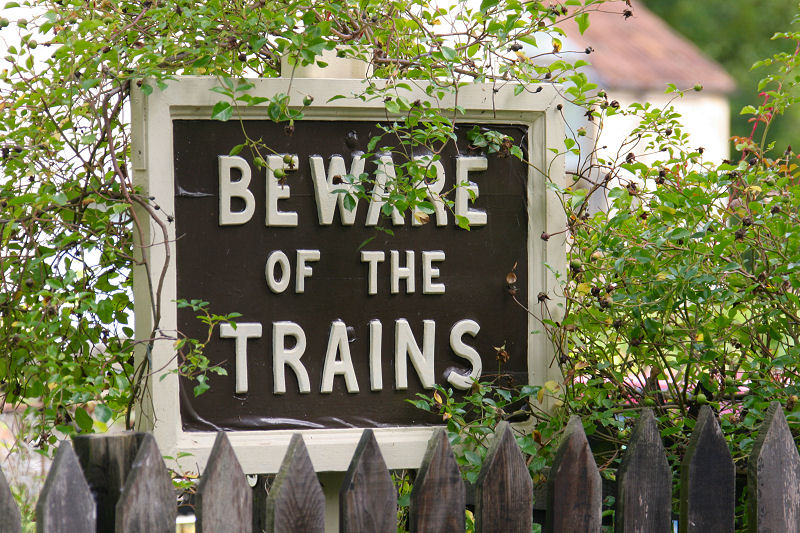 Beware Of Trains Sign Limpley Stoke IMG 2594