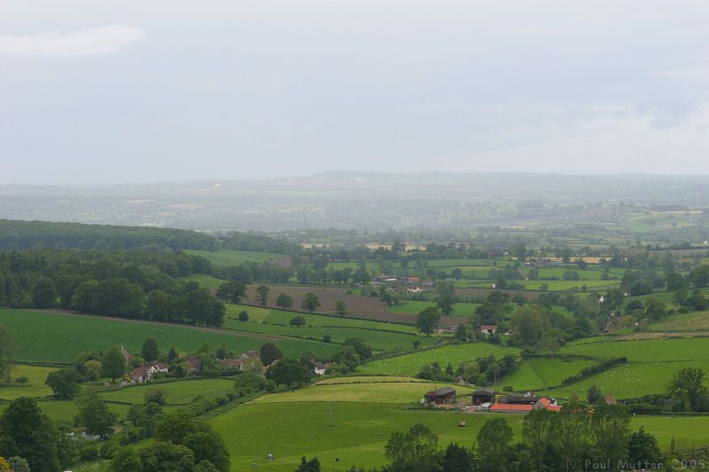 View from Cley Hill with rainstorm in background