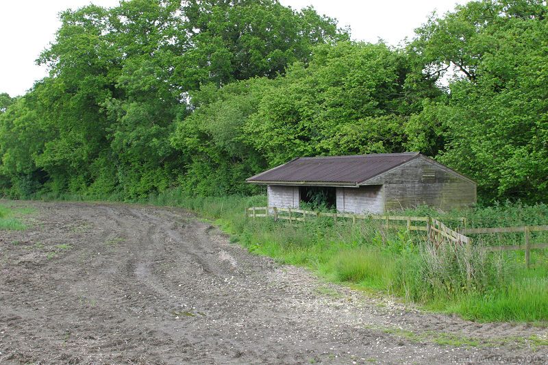 abandoned farm hut