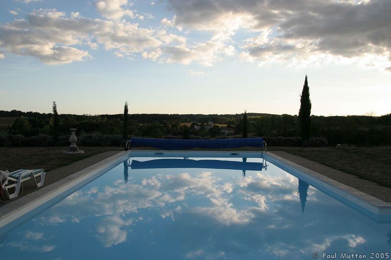 Swimming Pool Clouds Reflection IMG 7716