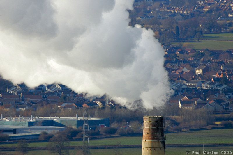 Westbury Cement Works Chimney Smoke T2E8183