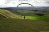 Paraglider Taking Off At Westbury A8V9250