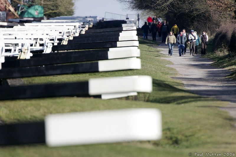 People Walking Down Caen Hill Flight T2E8134